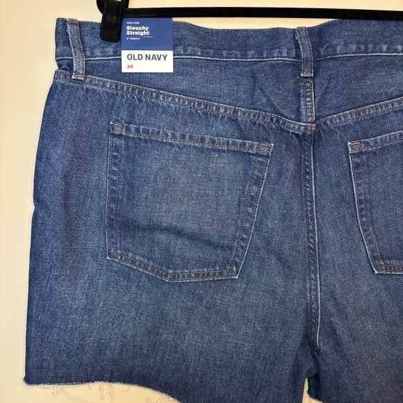 NWT Old Navy Women’s High-waisted Slouchy Straight Cut-off Jean Shorts S… - Picture 7 of 9